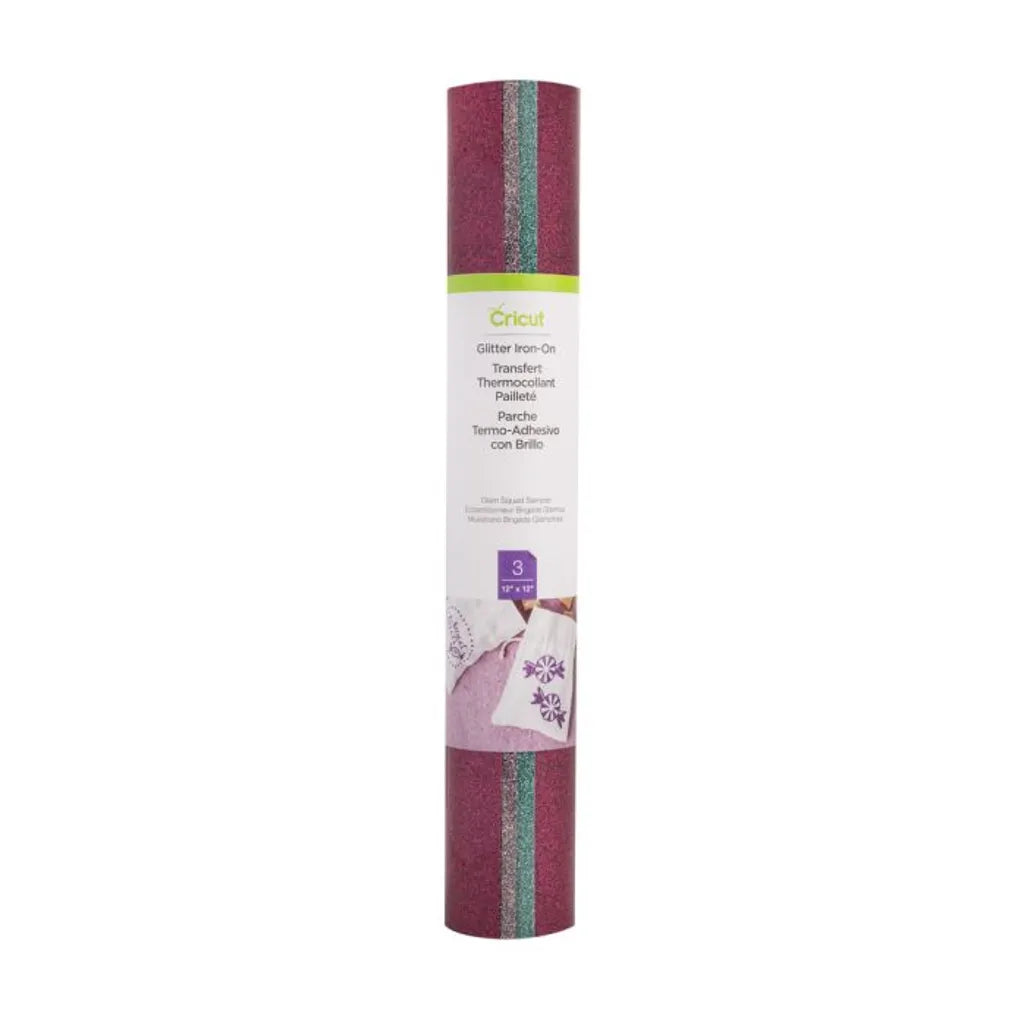 GUNMANSA 2004501 - Cricut Glitter Iron On Sampler Glam Squad 30x30cm 3 Sheet