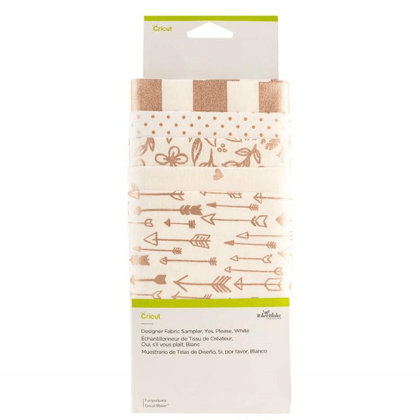 GUNMANSA 2004673 - CRICUT DESIGNER FABRIC SAMPLER YES PLEASE WHITE