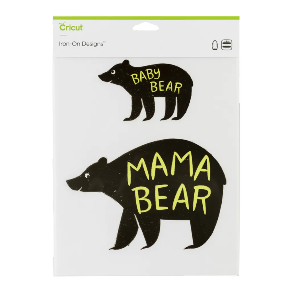 GUNMANSA 2004823 - Cricut Iron On Designs Mama Baby Bear 21.5x30cm