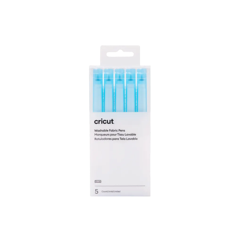 GUNMANSA 2004846 - Cricut Washable Fabric Pen Blue 1.0mm (5Pc)