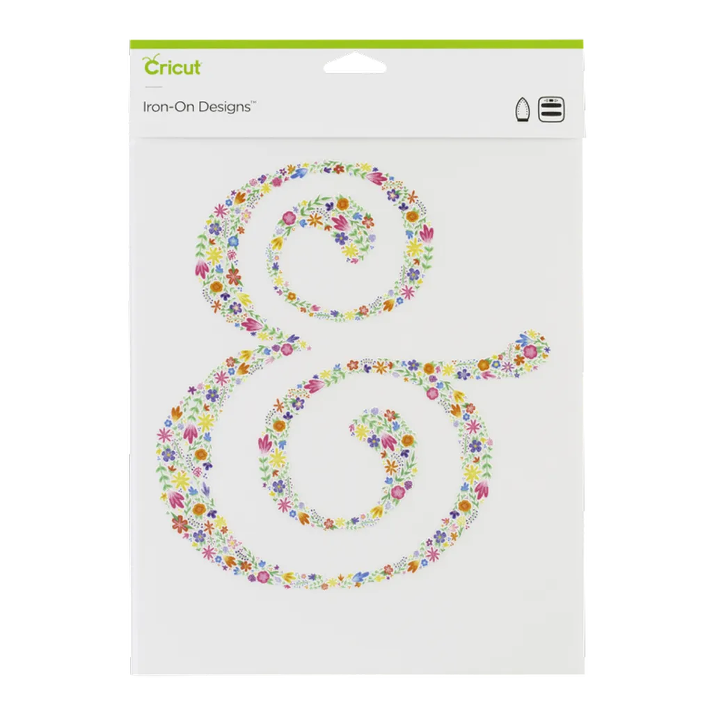 GUNMANSA 2004927 - Cricut Iron On Designs Floral Ampersand 21.5x30cm