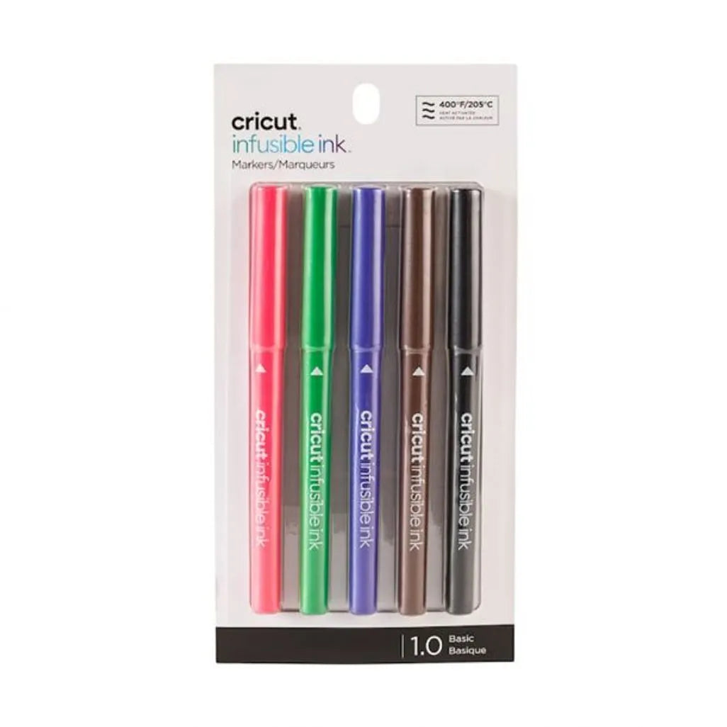GUNMANSA 2006256 - Cricut Explore/Maker Infusible Ink Medium Point Pen Set 5-pack (Basics) 1.0mm