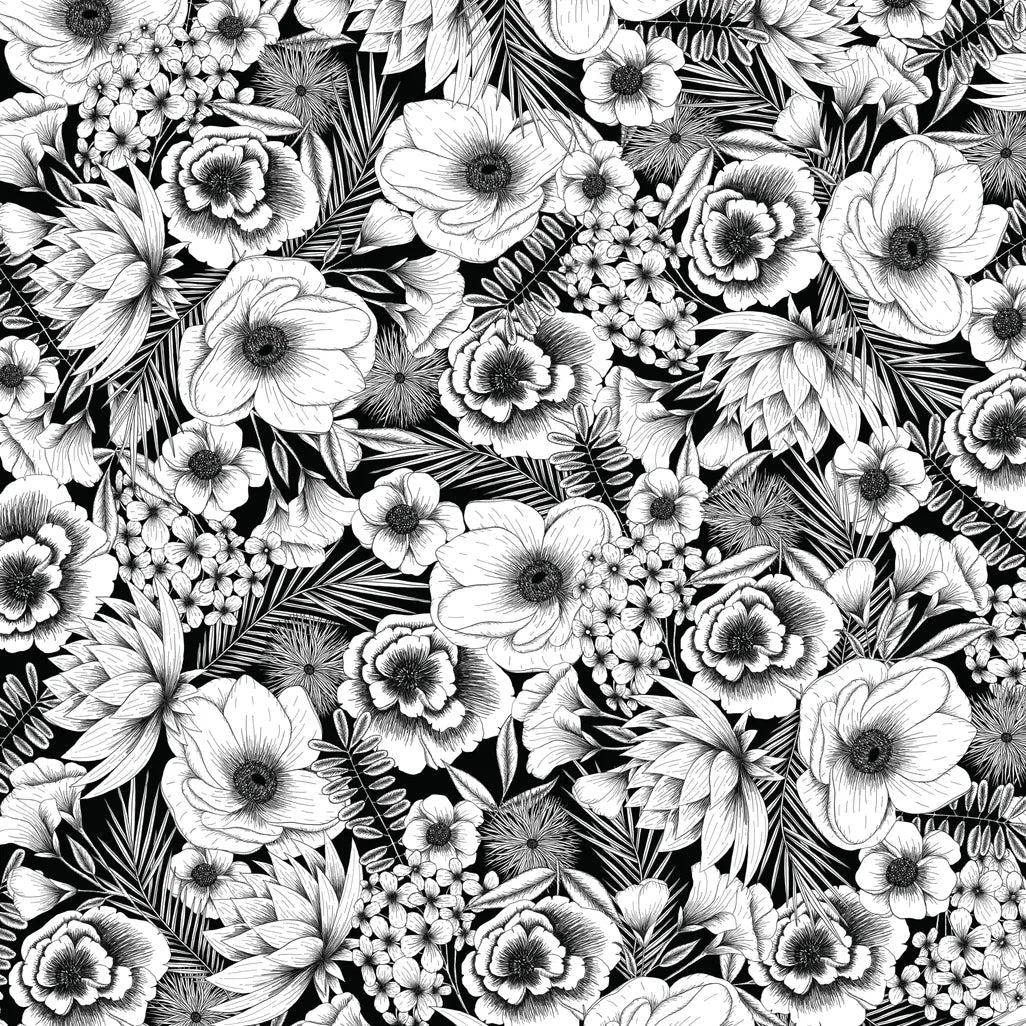 GUNMANSA 2006781 - Cricut Infusible Ink Transfer Sheets 2-pack (Black Botanicals) 30.5x30.5cm