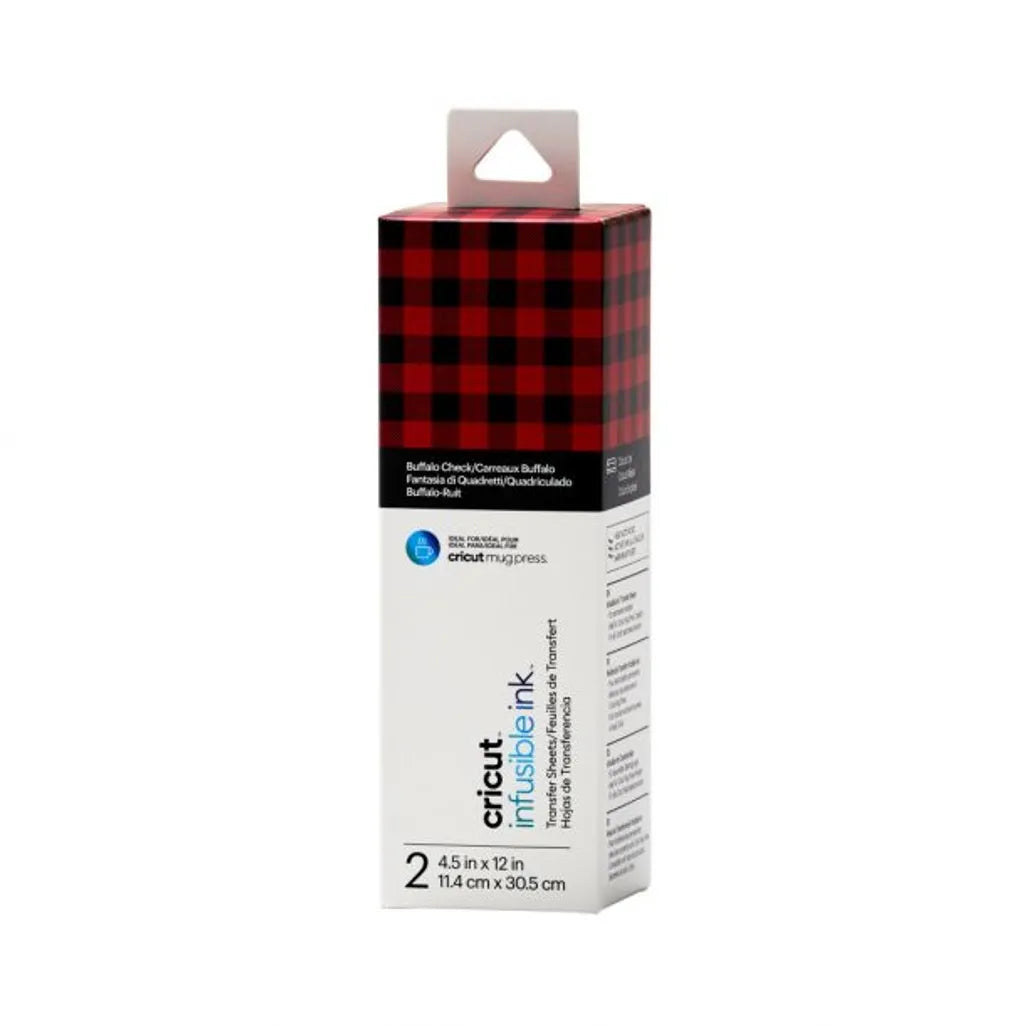 GUNMANSA 2008888 - Cricut Joy Infusible Ink Transfer Pattern Sheet  2-pack (Buffalo Check) 11.4x30.5cm
