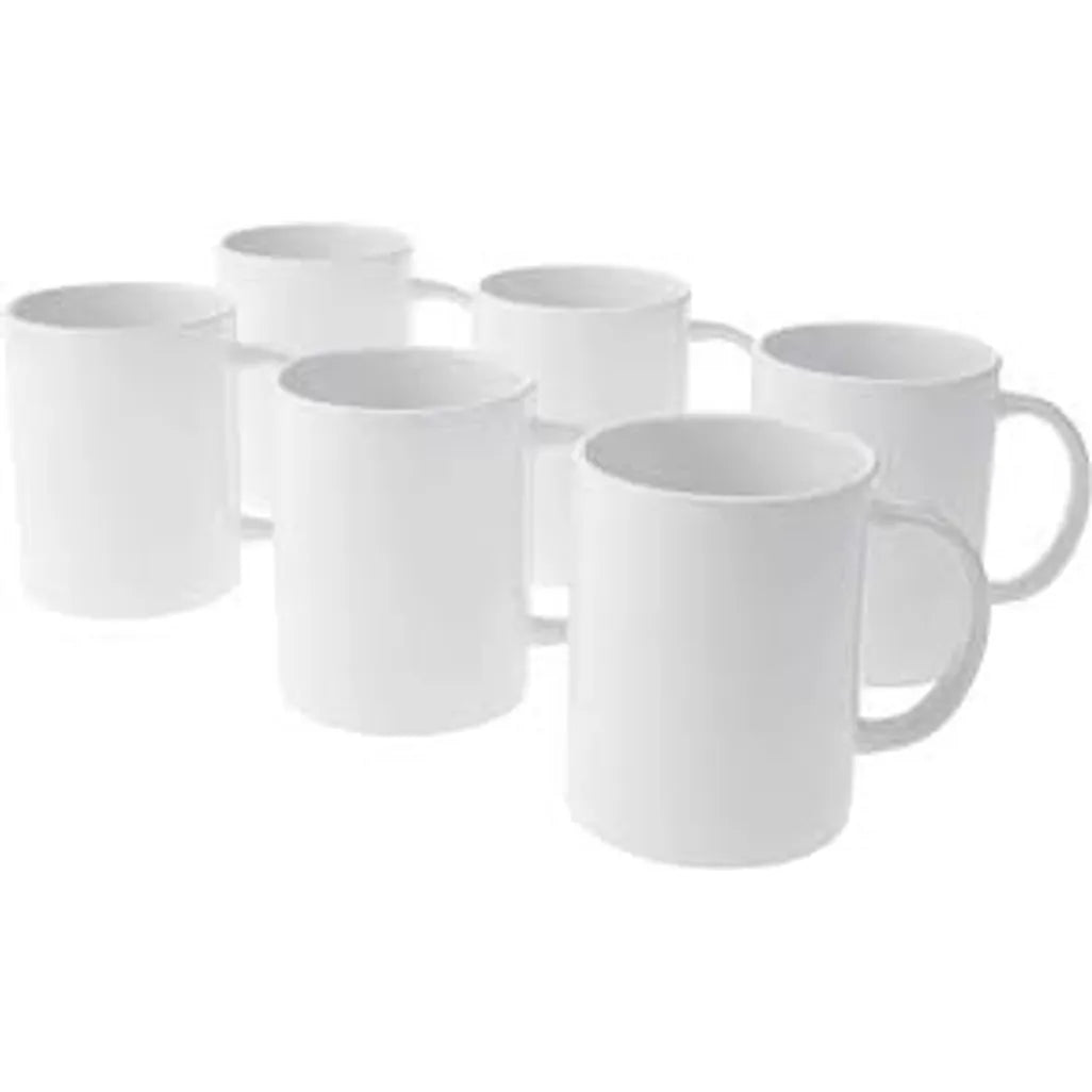 GUNMANSA 2008944 - Cricut 440ml Ceramic Mug Blank BULK 6pc White
