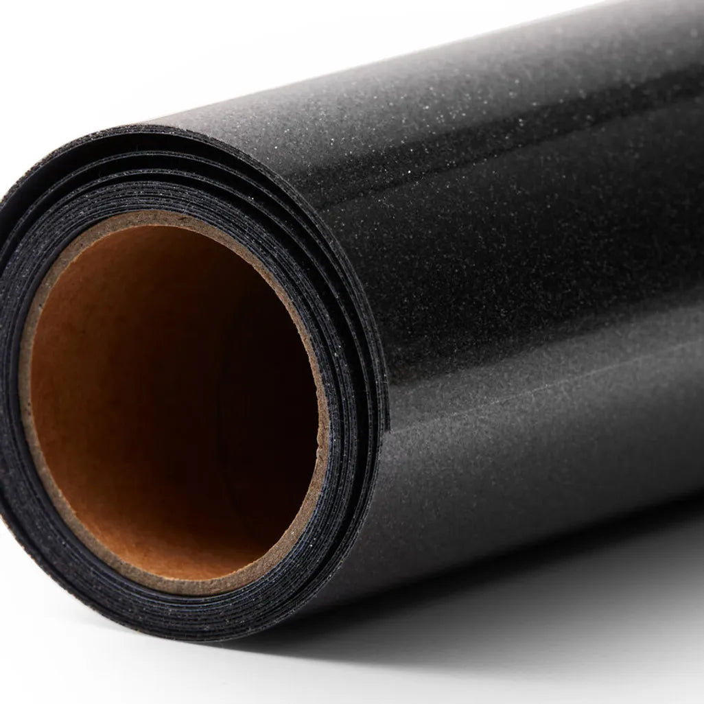 GUNMANSA 2009348 - Cricut Glitter Iron On Black 30.5x152cm