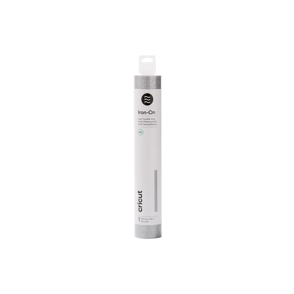 GUNMANSA 2009351 - Cricut Glitter Iron On Silver 30.5x152cm