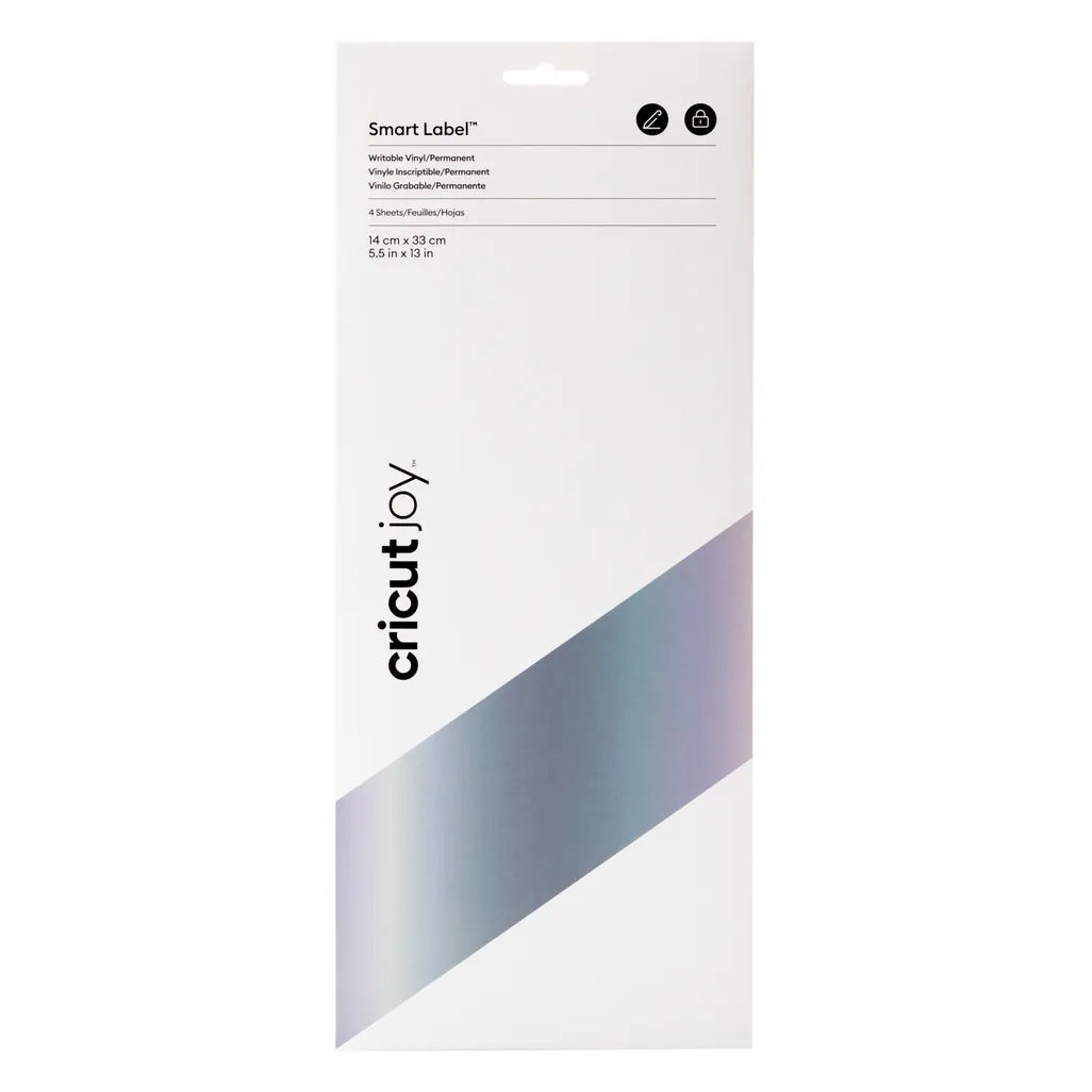 GUNMANSA 2010042 - Cricut Joy Permanent Smart Vinyl Write Silver 4 sheets 14x33 cm