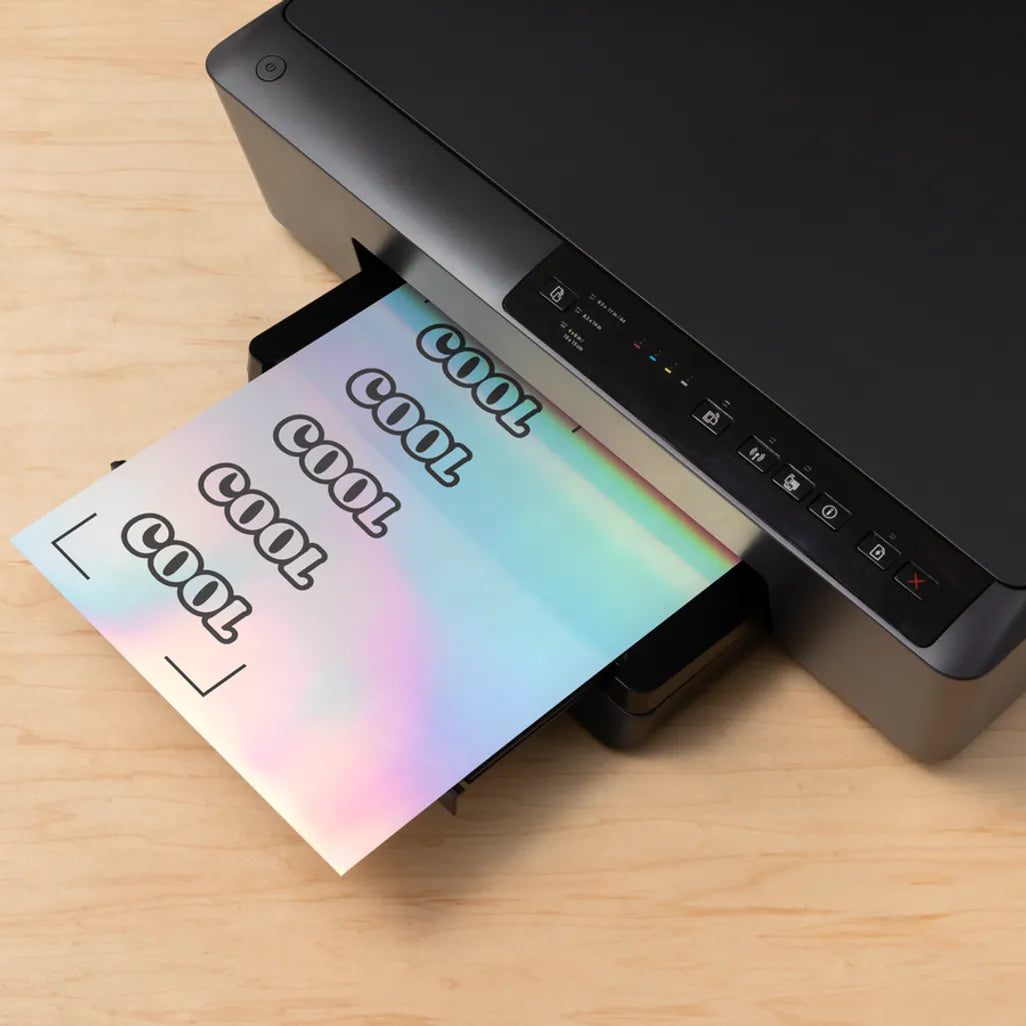 GUNMANSA 2010365 - Cricut Printable Vinyl Silver; 10 sheets 8.3 in x 11.7 in (21 cm x 29.7 cm); Requires inkjet printer; Compatible with