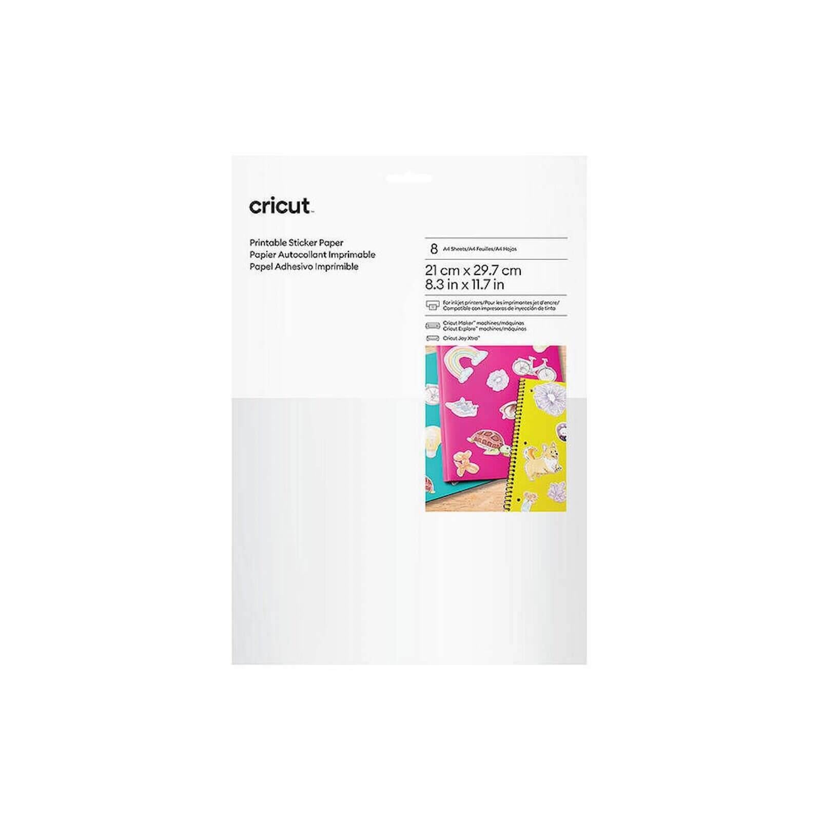 GUNMANSA 2011743 - Cricut Printable Sticker Paper 21x29.7cm 8 sheets