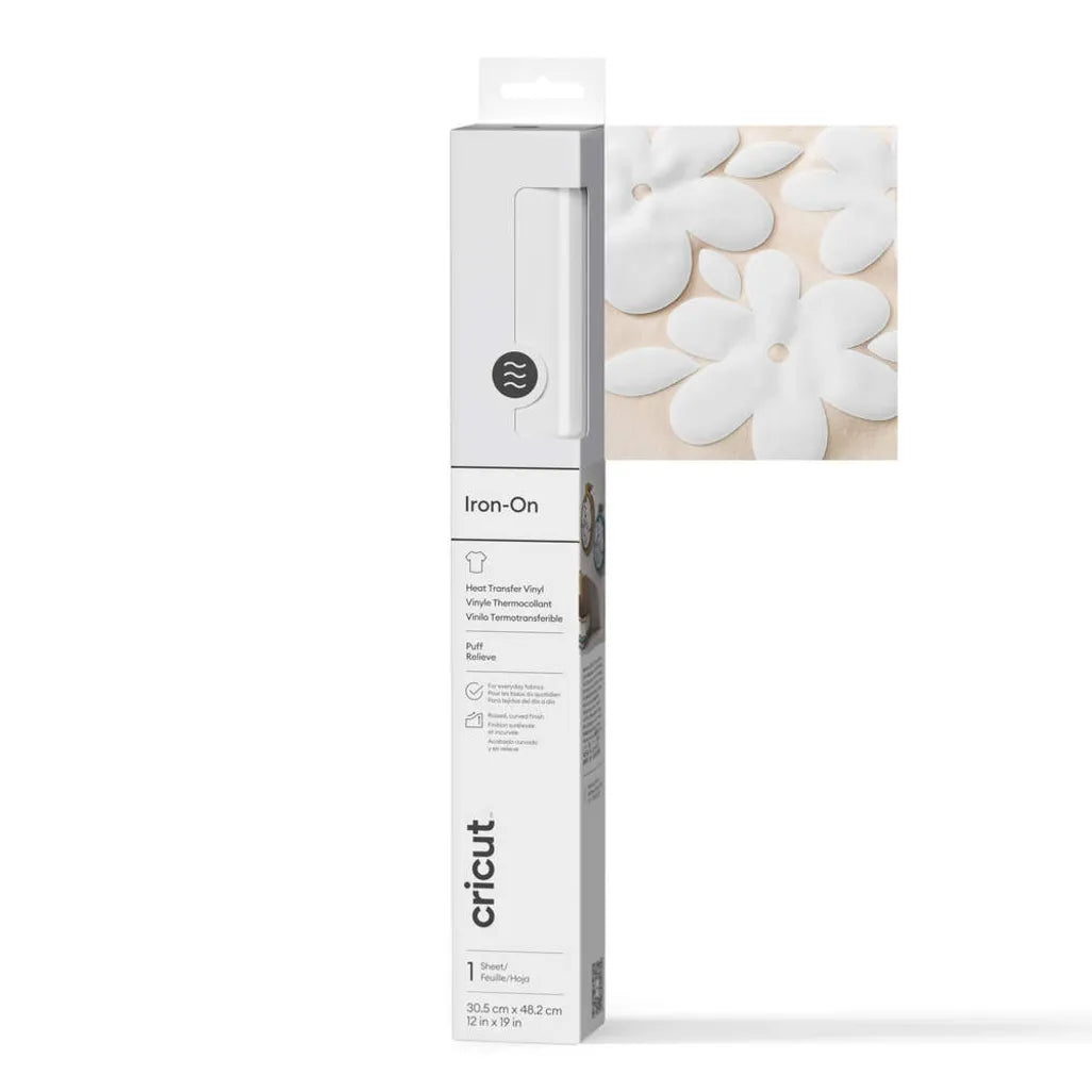 GUNMANSA 2011774 - Cricut Puff Iron-On 30.5 cm x 48.3 cm White