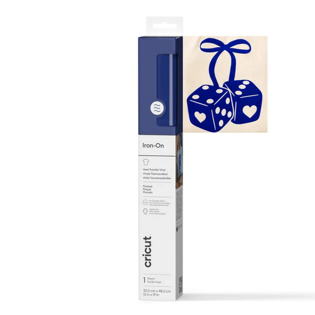 GUNMANSA 2011791 - Cricut Flocked Iron-On 30.5 cm x 48.3 cm Blue