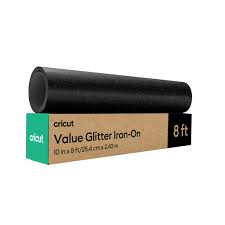GUNMANSA 2012077 - Cricut Value Glitter Iron-On 25.4 x 2.4m Black