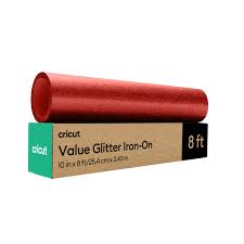 GUNMANSA 2012079 - Cricut Value Glitter Iron-On 25.4 x 2.4m Red