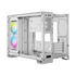 GUNMANSA 2500X RGB Micro ATX White Dual Chamber PC Case; 2x 3.5'' |  2x 2.5'' Drive Bays; Up to 360mm Radiator; 2x 120mm fan incl