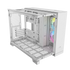 GUNMANSA 2500X RGB Micro ATX White Dual Chamber PC Case; 2x 3.5'' |  2x 2.5'' Drive Bays; Up to 360mm Radiator; 2x 120mm fan incl