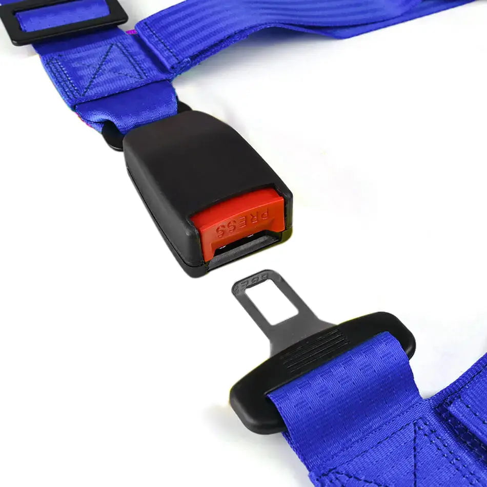 GUNMANSA 3 Inch Universal 4-Point Racing Seat Harness (Blue)