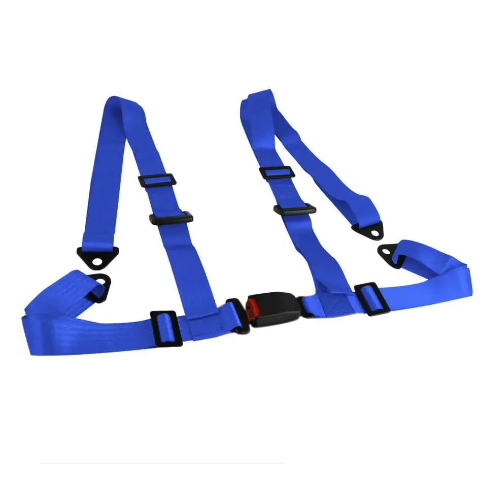 GUNMANSA 3 Inch Universal 4-Point Racing Seat Harness (Blue)