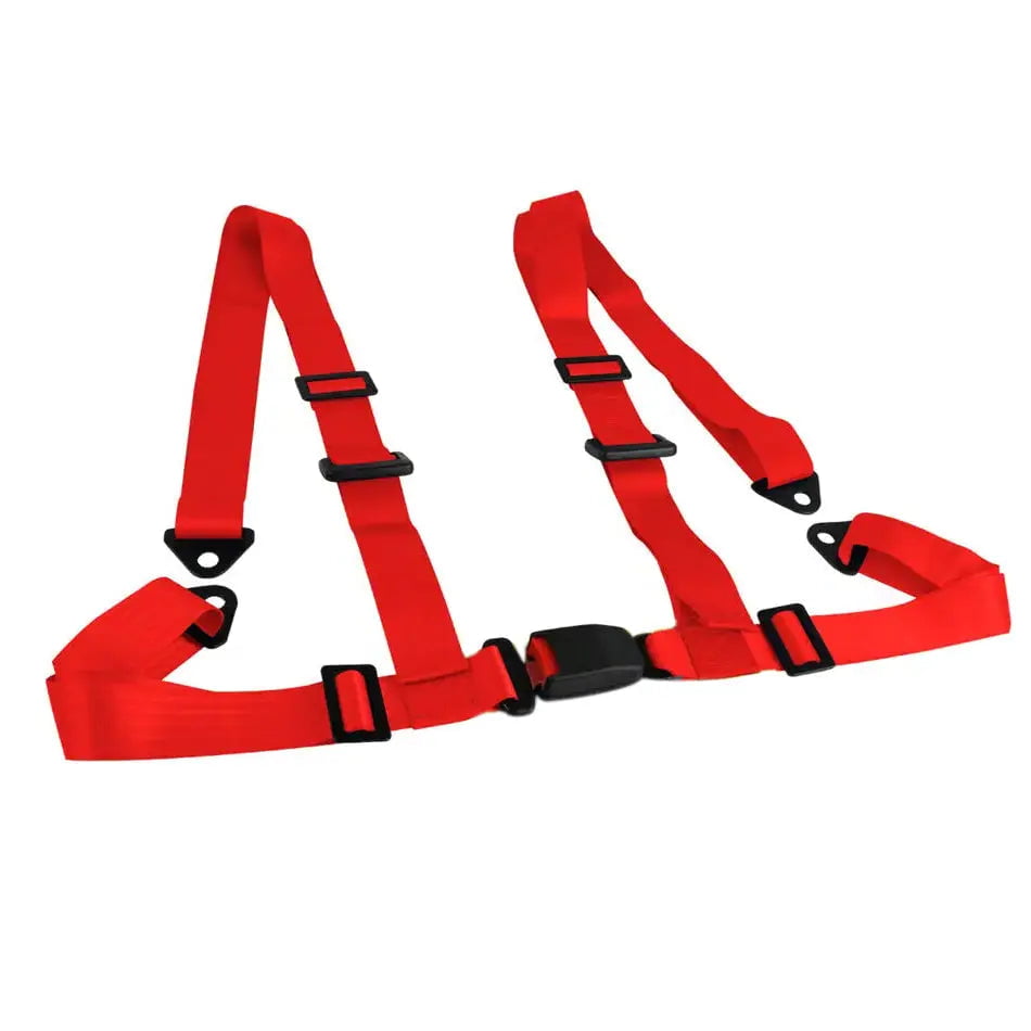 GUNMANSA 3 Inch Universal 4-Point Racing Seat Harness (Red)