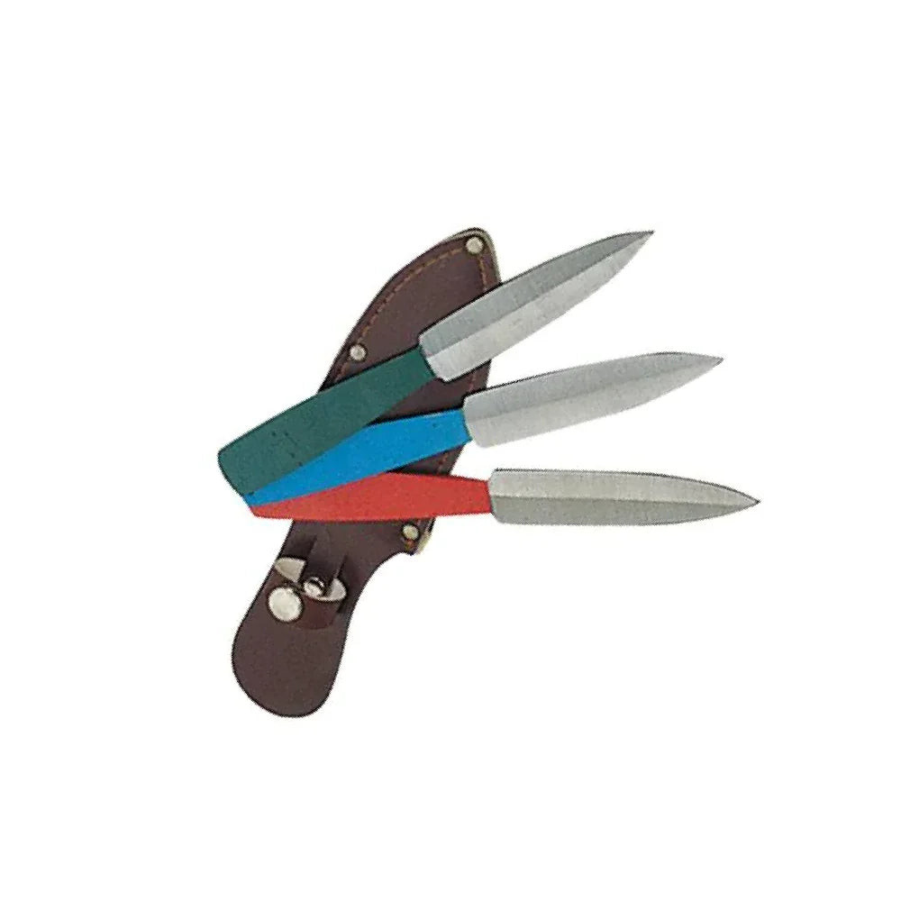 GUNMANSA 3-pcs Carbon Steel Throwing Knives With Sheath #3411