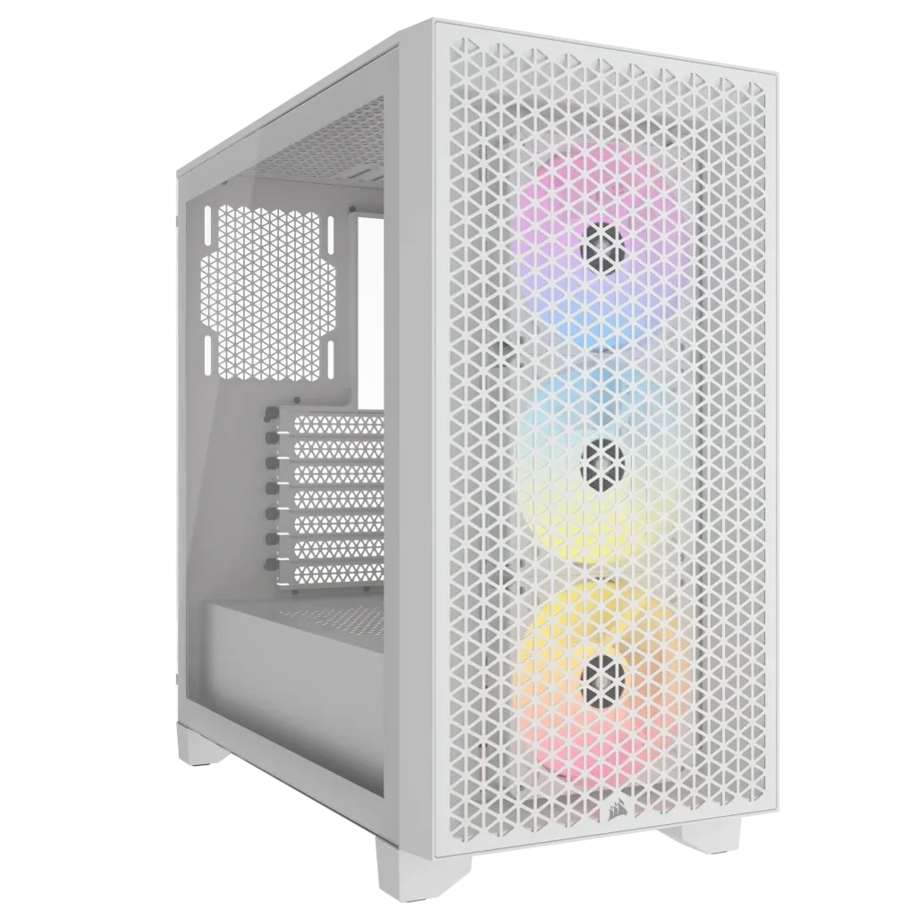 GUNMANSA 3000D RGB AIRFLOW White Mid-Tower PC Case; 2x 3.5'' |  2x 2.5'' Drive Bays; Up to 360mm Radiator compatible; 3x 120mm fan incl