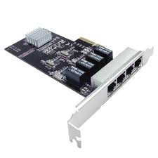 GUNMANSA 4-Port PCIe Gigabit Ethernet Network Adapter Card