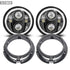 GUNMANSA 5.7 Inch Universal Jeep Style LED Headlights Plus Mounting Bracket (4-Piece)