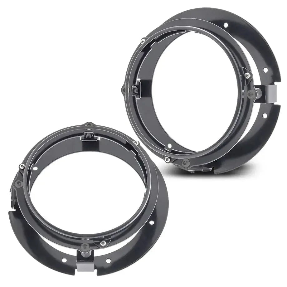 GUNMANSA 5.7 Inch Universal Jeep Style LED Headlights Plus Mounting Bracket (4-Piece)