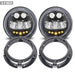 GUNMANSA 5.7 Inch Universal Jeep Style Star Design LED Headlights Plus Mounting Bracket (4-Piece)