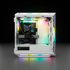 GUNMANSA 5000T RGB White Tempered Glass Mid-Tower; 2x 3.5'' |  4x 2.5'' Drive Bays; Up to 360mm Radiator compatible; 4x 120mm fan incl