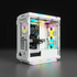 GUNMANSA 5000T RGB White Tempered Glass Mid-Tower; 2x 3.5'' |  4x 2.5'' Drive Bays; Up to 360mm Radiator compatible; 4x 120mm fan incl