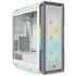 GUNMANSA 5000T RGB White Tempered Glass Mid-Tower; 2x 3.5'' |  4x 2.5'' Drive Bays; Up to 360mm Radiator compatible; 4x 120mm fan incl