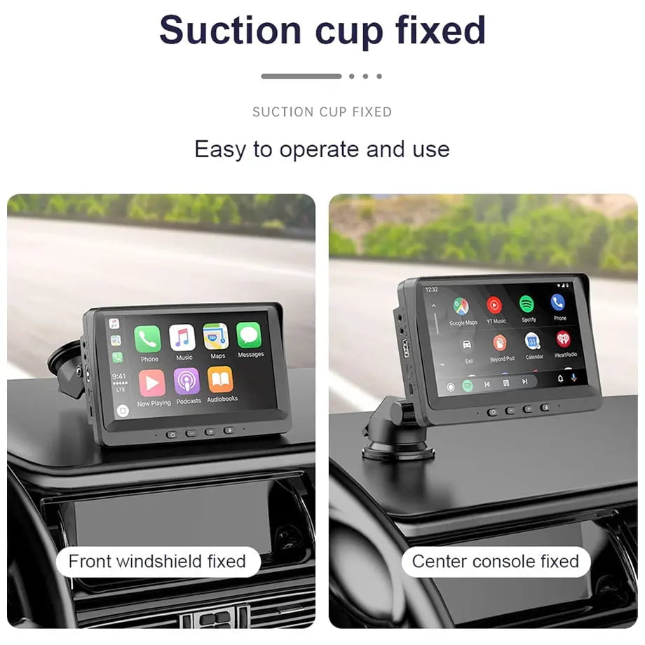 GUNMANSA 7 Inch - Universal Dash-Mount Monitor Screen With Apple Carplay & Android Auto
