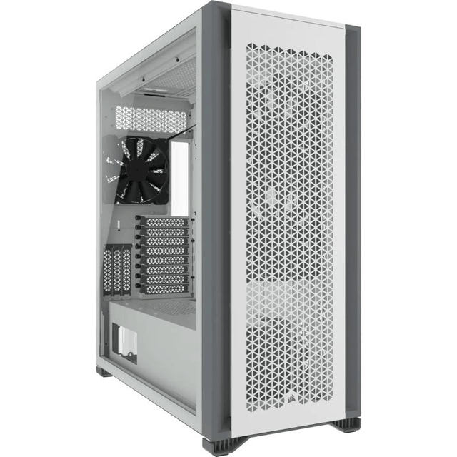 GUNMANSA 7000D Airflow White Tempered Glass Mid-Tower; 6x 3.5'' | 4x 2.5'' Drive Bays ; 480mm Radiator Compatible; 3x140mm fan incl