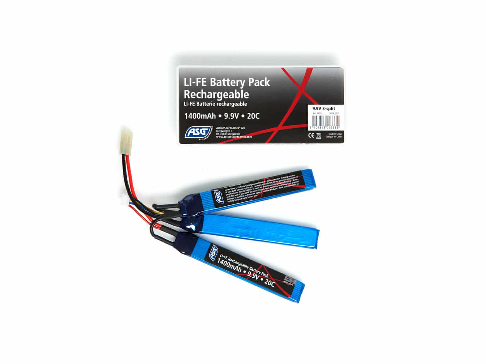 GUNMANSA 9.9V Battery, 1400mAh, Li-Fe, Sticks (18207)