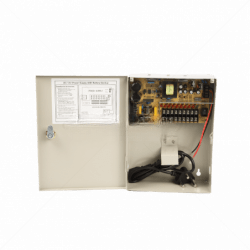GUNMANSA 9 Channel 12VDC 10 Amp CCTV Power Supply with Battery Back-up Part No: PS49-5