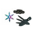 GUNMANSA 90-19C Throwing Star Set &throwing Knife Combo