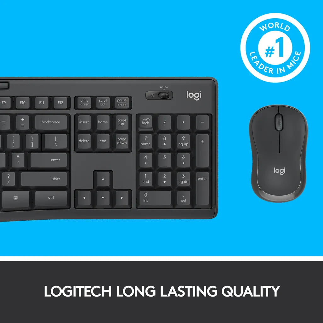 GUNMANSA 920-009800 - LOGI MK295 Wireless keyboard  and mouse Combo Desktop Silent GRAPHITE