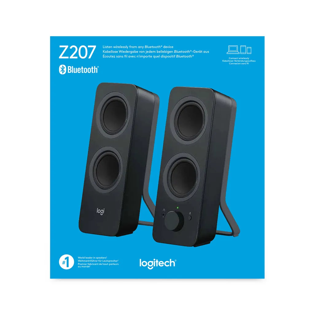GUNMANSA 980-001295 - Logitech Speakers Z207 Bluetooth Computer Speakers with 3.5 mm audio cable and a 2-Year Limited Hardware Warranty