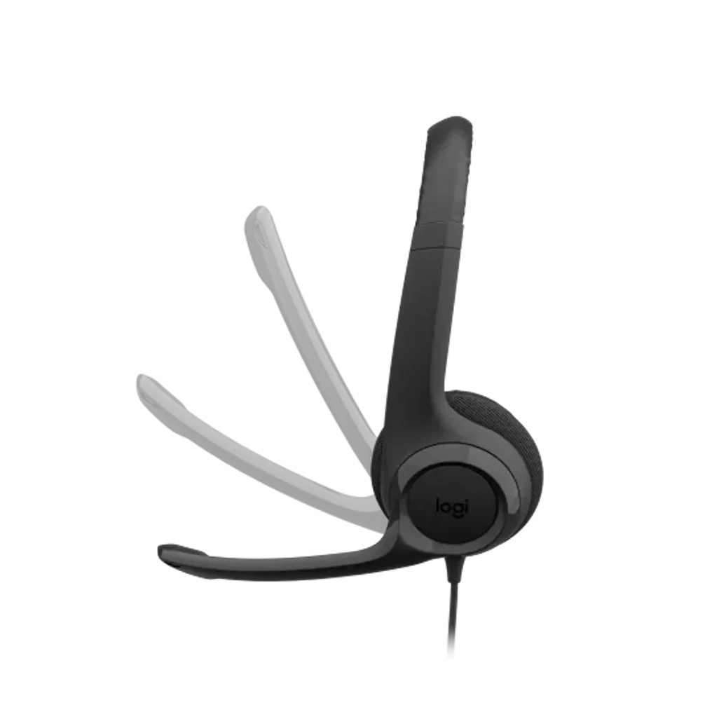 GUNMANSA 981-000406 - Logitech Headset H390 Black USB-A Stereo Internet headset adjustable headband Noise cancelling rotating microphone