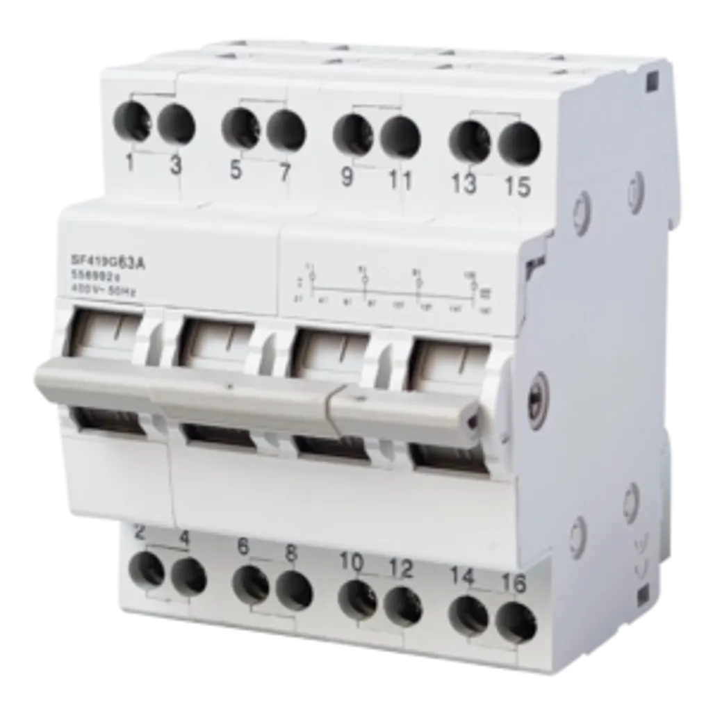 GUNMANSA AC Changeover Switch 63A 4P Din-Rail - 3 phase