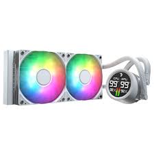 GUNMANSA Aerocol Abyss L240 White with digital display - 240mm ARGB Liquid Cooler - Intel LGA1851/LGA1700   - AMD AM4/AM5. .