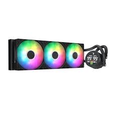 GUNMANSA Aerocol Abyss L360 Black with digital display - 360mm ARGB Liquid Cooler - Intel LGA1851/LGA1700 - AMD AM4/AM5.
