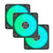 GUNMANSA Aerocool APNX FP1 120mm PWM ARGB Fan - Black - 3 pack with Hub