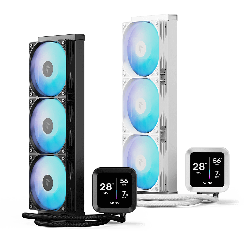 GUNMANSA Aerocool APNX White Cooler with 4'' IPS LCD - 360mm
