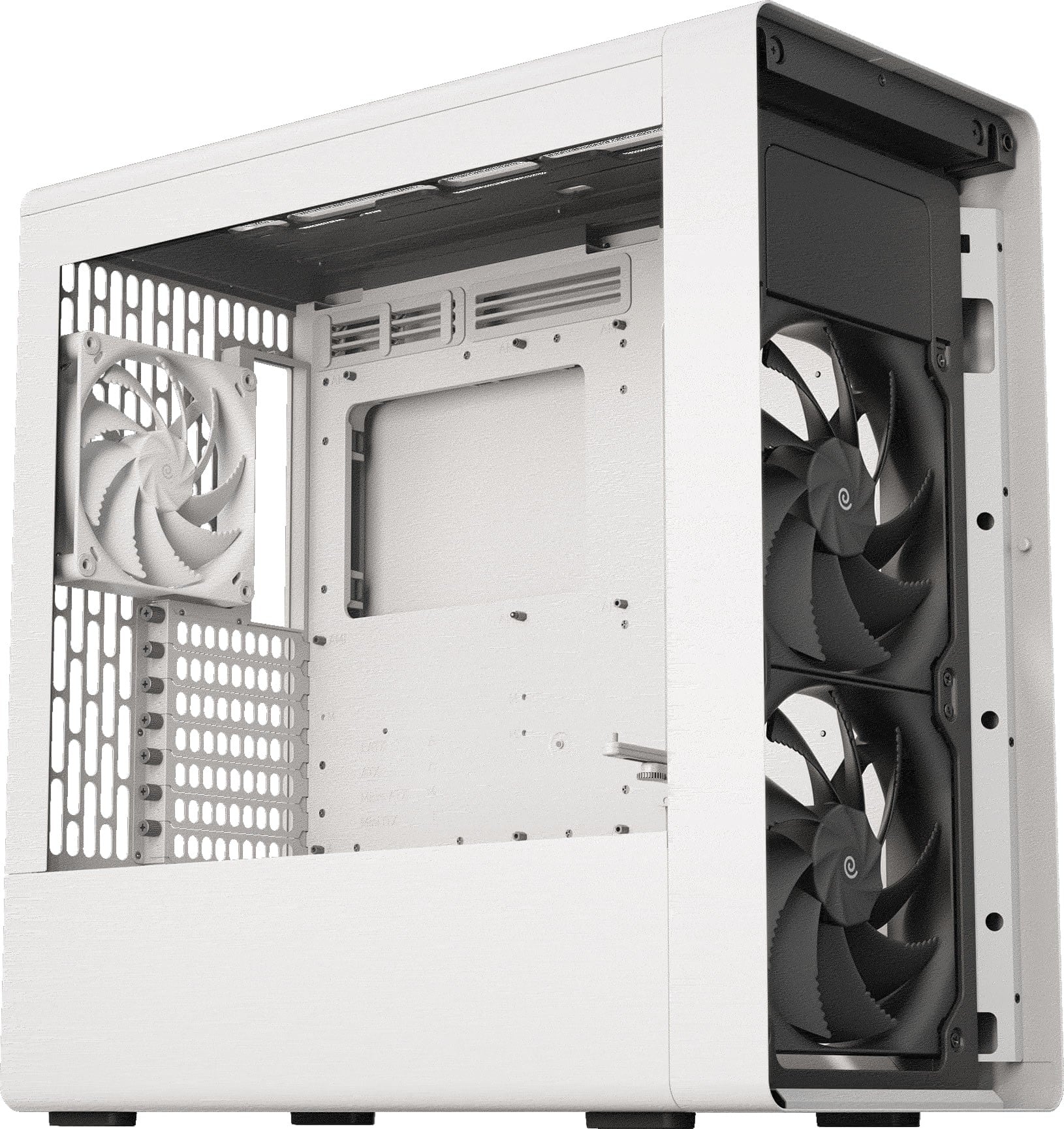 GUNMANSA Aerocool HAVN BF 360 Flow White EATX case - Adjustable GPU Bracket - Supports up to 7 fans (2x180; 1x140mm incl) - 2x 3.5'' or 4