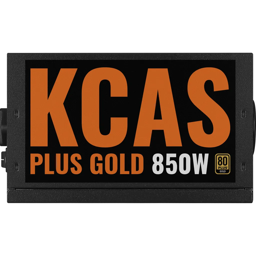 GUNMANSA Aerocool KCAS PLUS Gold 850W RGB PSU - ATX 24 PIN; 2x 4+4PIN CPU; 8x SATA; 4x PATA; 3x PCIe 6+2PIN.