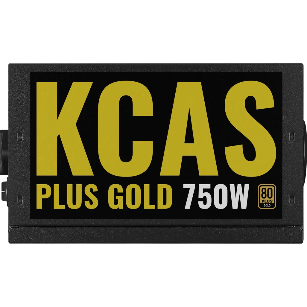 GUNMANSA Aerocool KCAS PLUS Gold750W RGB PSU - ATX 24 PIN; 2x 4+4PIN CPU; 8x SATA; 4x PATA; 3x PCIe 6+2PIN.