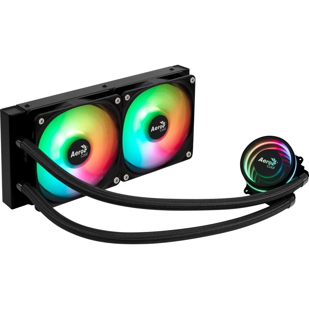 GUNMANSA Aerocool Oasis L240 Black - 240mm ARGB Liquid Cooler - Intel LGA1851/LGA1700; AMD AM4/AM5