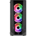 GUNMANSA Aerocool Prism ARGB Black Mid tower case - 120mm ARGB Fan x 4; 6-port ARGB control hub - ATX - 2x 2.5'' or 2x3.5'' - 360 Radiato